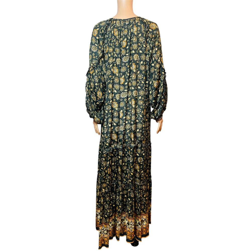 Natural Life Lula Tiered Maxi Dress Floral Multicolor size XL Boho Peasant - Picture 3 of 9